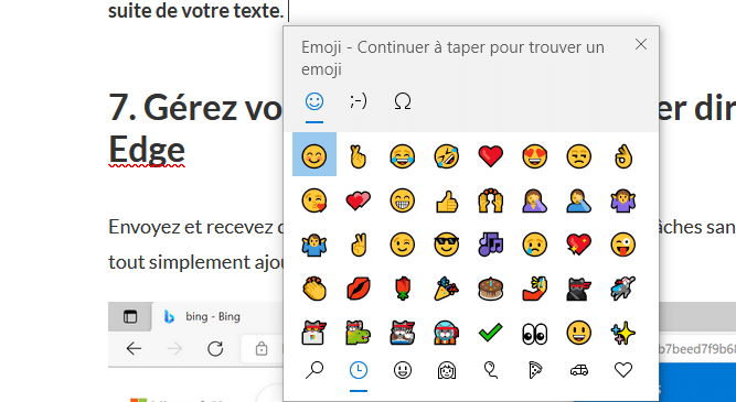 Insérer un emoji