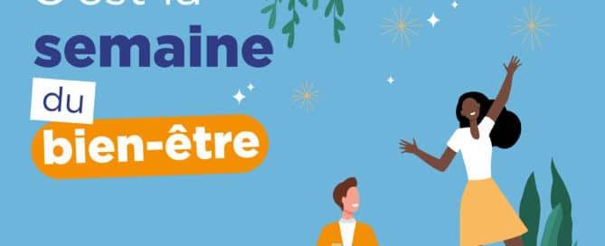 Visuel qui illustre la semaine du bien-être chez Blue Soft. Mais aussi la qualité de vie au travail : le credo de Blue Soft pour prendre soin de ses Talents Bleus avec notamment la semaine du bien-être.