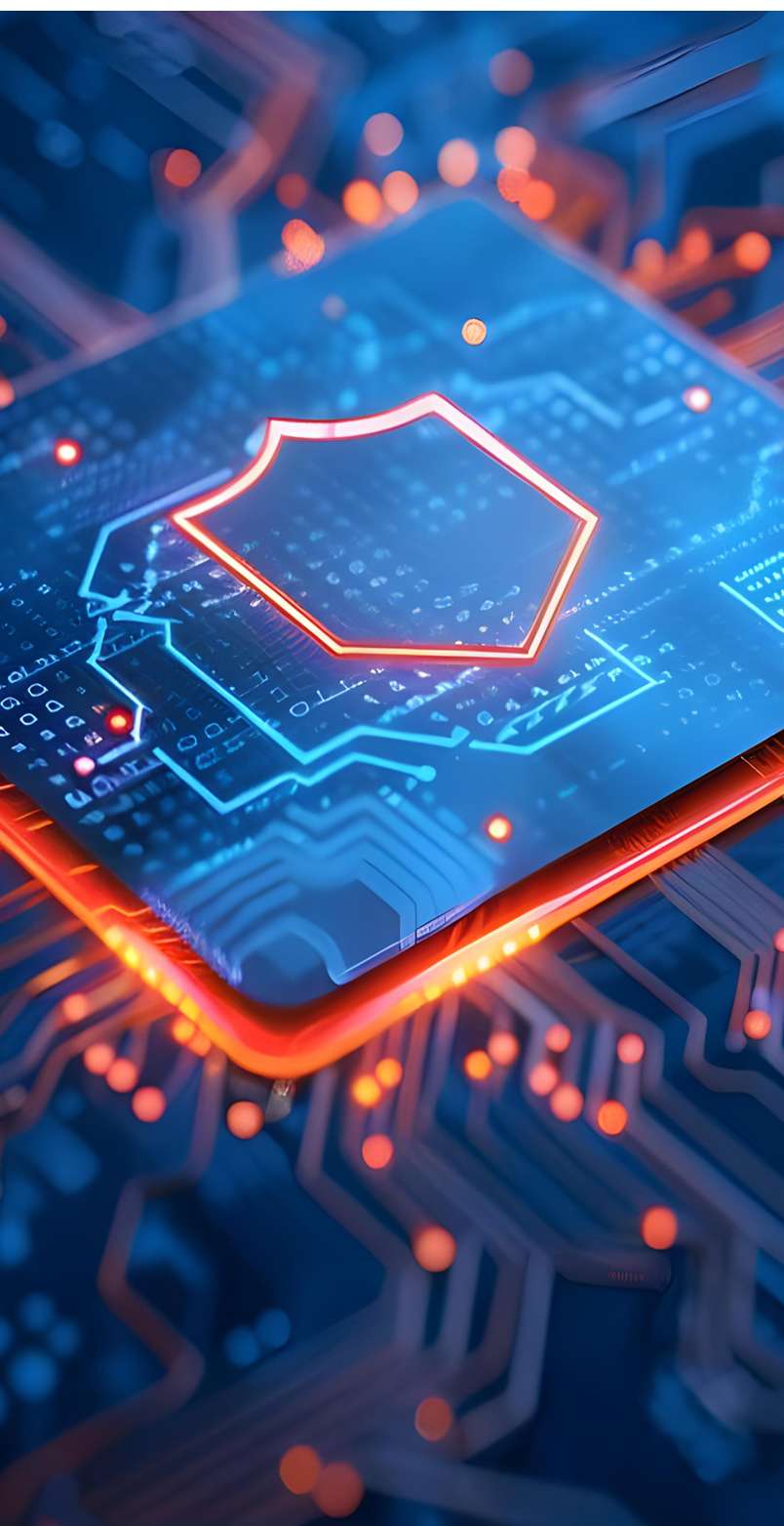 Photo d'une puce informatique virtuelle