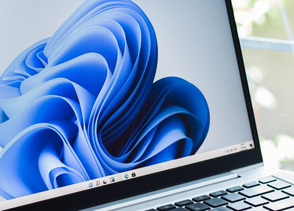 Photo d'un PC portable sous Microsoft Windows