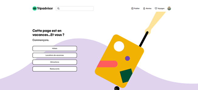 UX Writing Exemple d'UX writing sur TripAdvisor