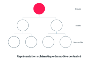 Représentation schématique du modèle centralisé - Gouvernance data
