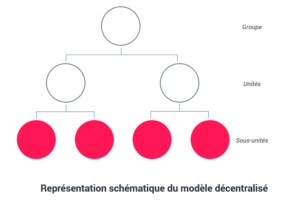 Représentation schématique du modèle décentralisé - Gouvernance data