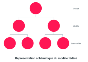 Représentation schématique du modèle fédéré - Gouvernance data